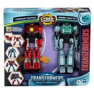 Transformers Toys EarthSpark Cyber-Combiner Terran Twitch and Robby Malto NWT